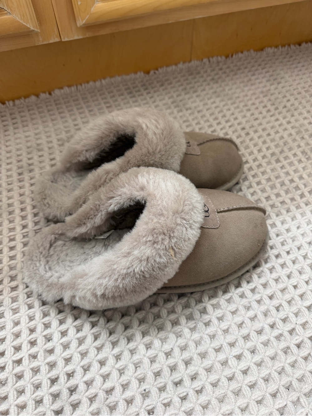 UGG Women's Plush Shearling Mule Slippers in Taupe - Picture 6 of 6